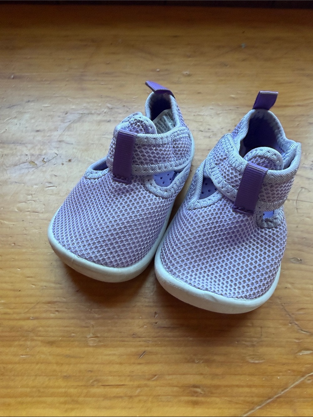 Kids Lightweight Breathable Purple Slip-On Sneakers